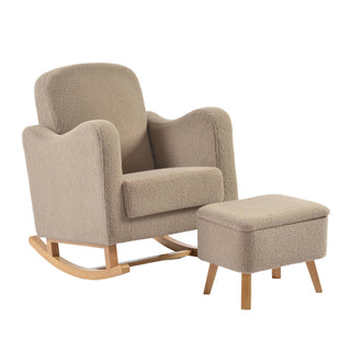Soother Nursing Chair and Footstool Biscuit Ted lifestyle image