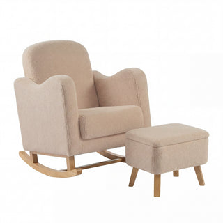 Soother Nursing Chair and Footstool Oat Ted lifestyle image