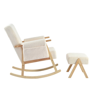 Storyteller Nursing Chair and Footstool Off White Ted product image 3